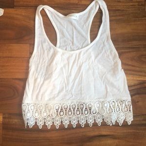 White crop top